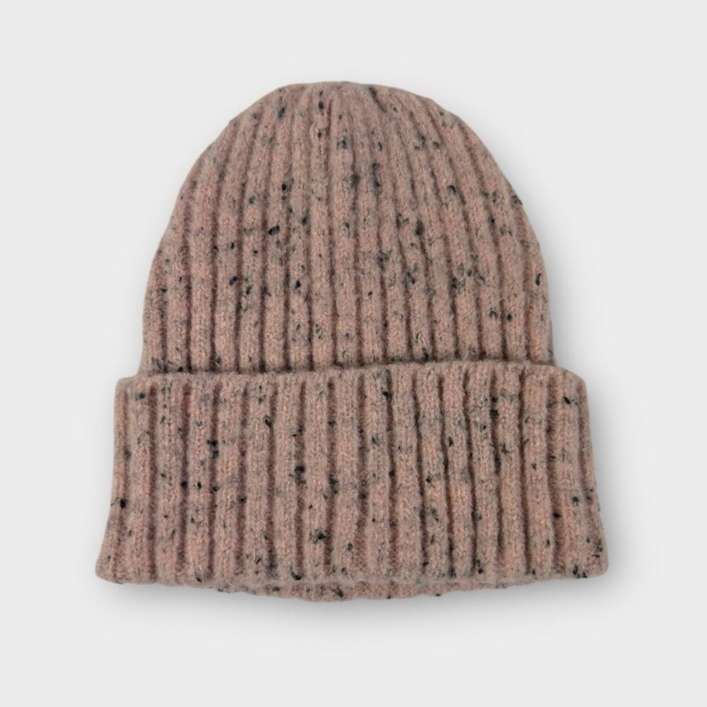 Melrose and Market Ribbed Knit Speckled Confetti Cuff Beanie NEW